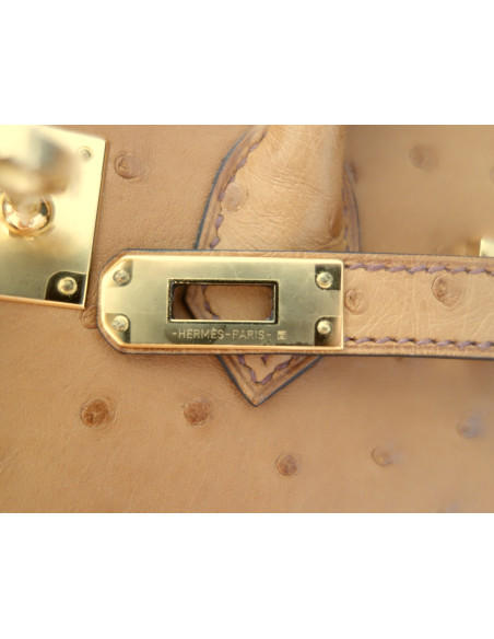 Sac Hermes Birkin 25 autruche