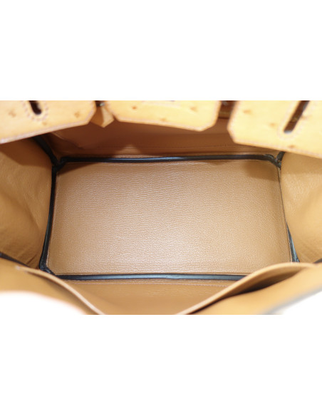 Sac Hermes Birkin 25 autruche