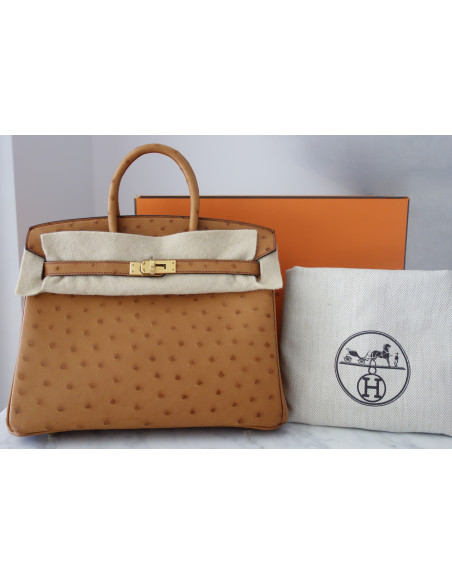 Sac Hermes Birkin 25 autruche