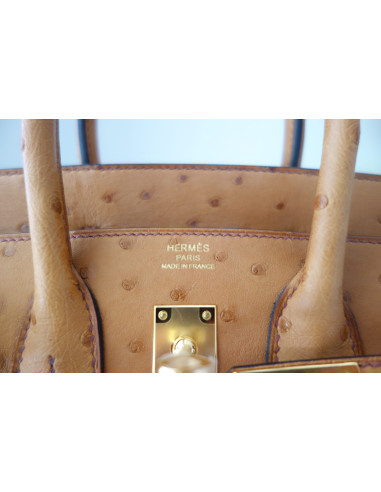 Sac Hermes Birkin 25 autruche