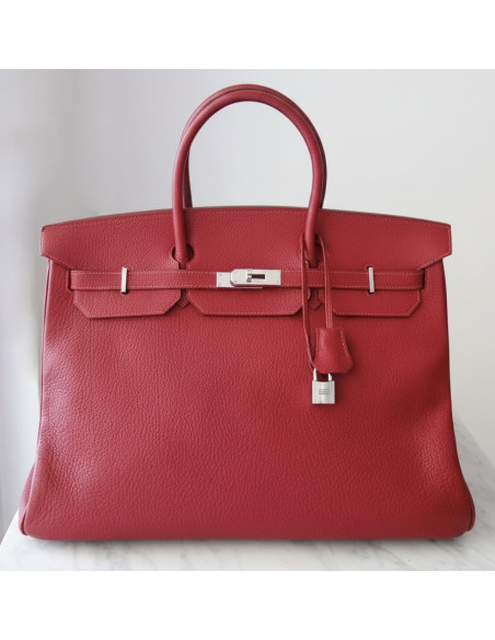Sac Hermes Birkin 40 rouge