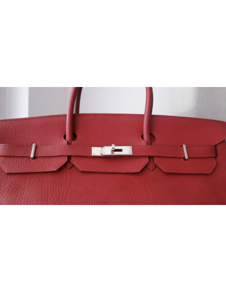 Sac Hermes Birkin 40 rouge