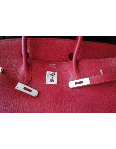 Sac Hermes Birkin 40 rouge