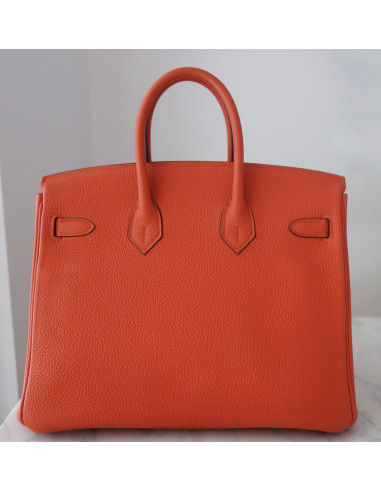 Sac Hermes Birkin 25 orange Poppy