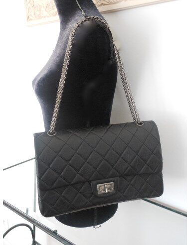 SAC CHANEL 2.55 JUMBO NOIR 