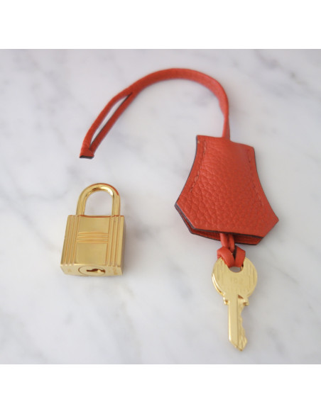 Sac Hermes Birkin 25 orange Poppy