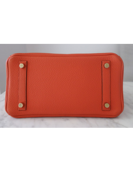 Sac Hermes Birkin 25 orange Poppy