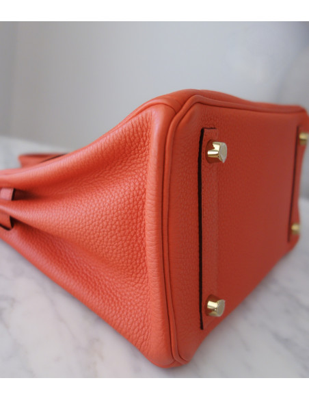 Sac Hermes Birkin 25 orange Poppy