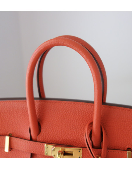 Sac Hermes Birkin 25 orange Poppy