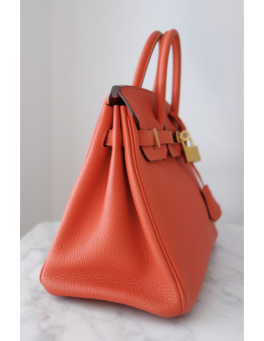 Sac Hermes Birkin 25 orange Poppy
