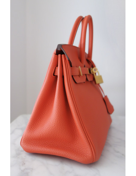 Sac Hermes Birkin 25 orange Poppy