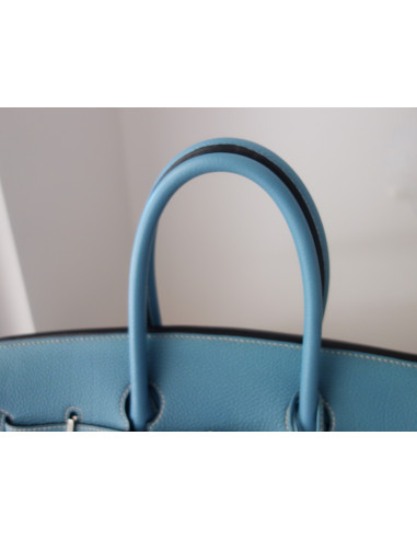 Sac Hermes Birkin 35 Togo bleu jean