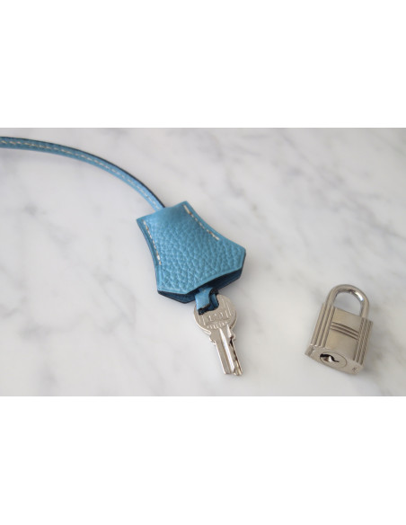 Sac Hermes Birkin 35 Togo bleu jean