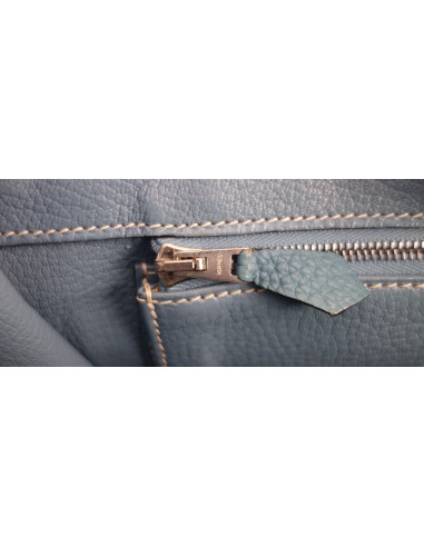 Sac Hermes Birkin 35 Togo bleu jean