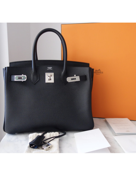 Sac Hermes Birkin 30 Epsom noir