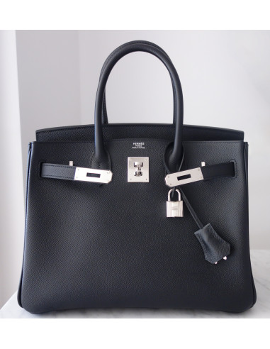Sac Hermes Birkin 30 Epsom noir