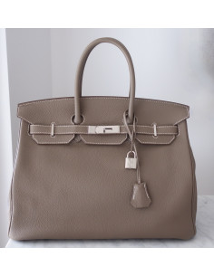 Sac Hermes Birkin 35 étoupe