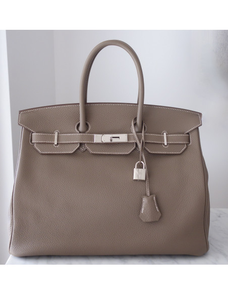Sac Hermes Birkin 35 étoupe