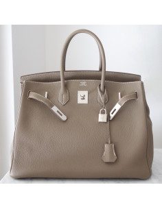 Sac Hermes Birkin 35 étoupe 2