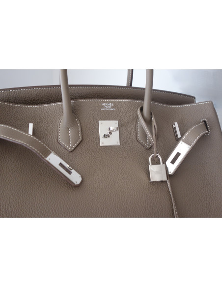 Sac Hermes Birkin 35 étoupe