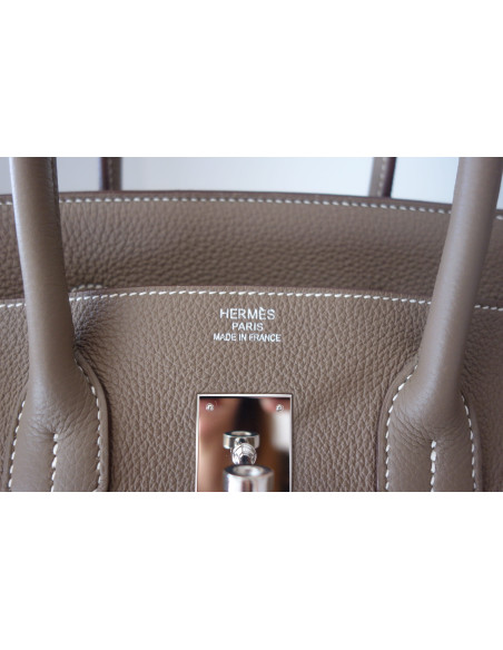 Sac Hermes Birkin 35 étoupe