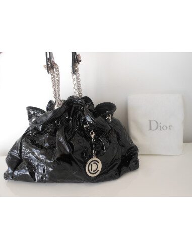 SAC DIOR LE 30 NOIR VERNI