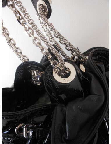 SAC DIOR LE 30 NOIR VERNI