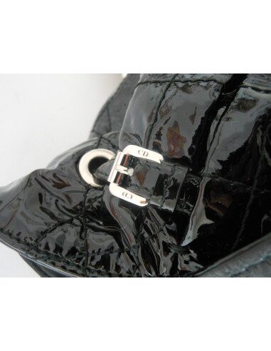SAC DIOR LE 30 NOIR VERNI