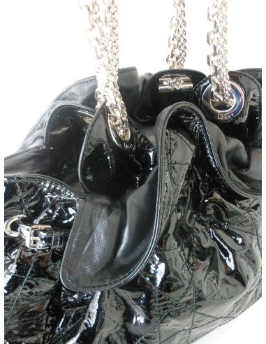 SAC DIOR LE 30 NOIR VERNI