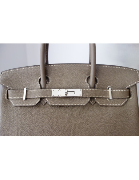 Sac Hermes Birkin 30 étoupe