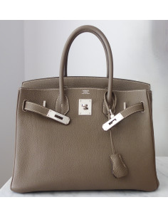 Sac Hermes Birkin 30 étoupe 2