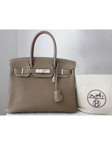 Sac Hermes Birkin 30 étoupe