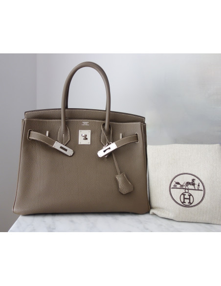 Sac Hermes Birkin 30 étoupe