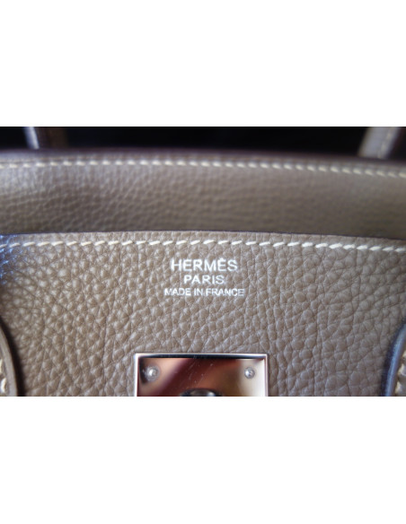 Sac Hermes Birkin 30 étoupe