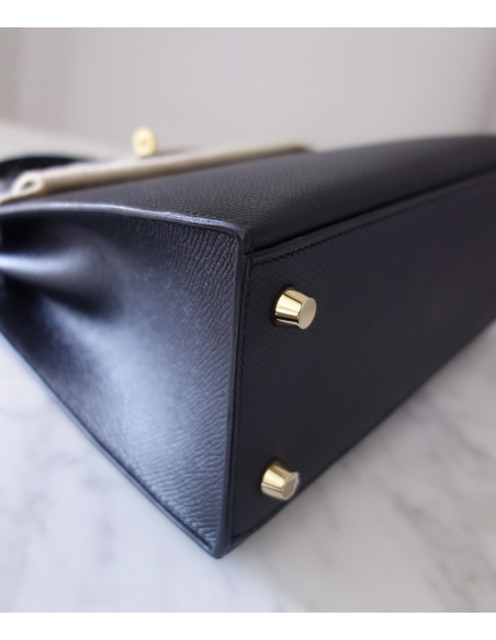 Sac Hermes Kelly 25 sellier noir