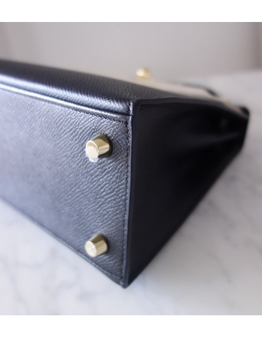 Sac Hermes Kelly 25 sellier noir