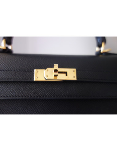 Sac Hermes Kelly 25 sellier noir