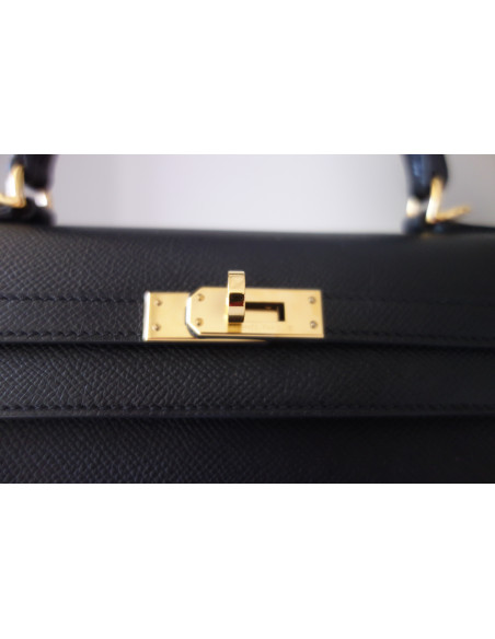 Sac Hermes Kelly 25 sellier noir