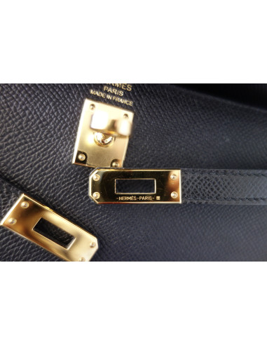 Sac Hermes Kelly 25 sellier noir