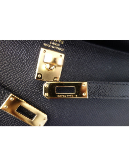 Sac Hermes Kelly 25 sellier noir
