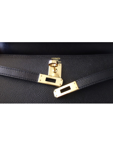 Sac Hermes Kelly 25 sellier noir