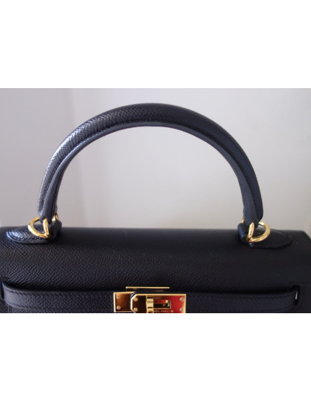 Sac Hermes Kelly 25 sellier noir