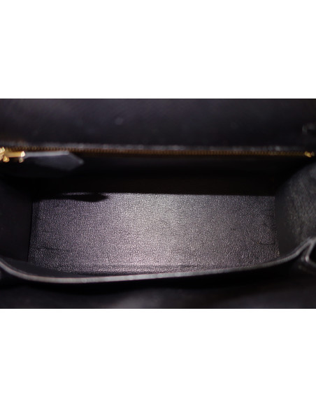 Sac Hermes Kelly 25 sellier noir