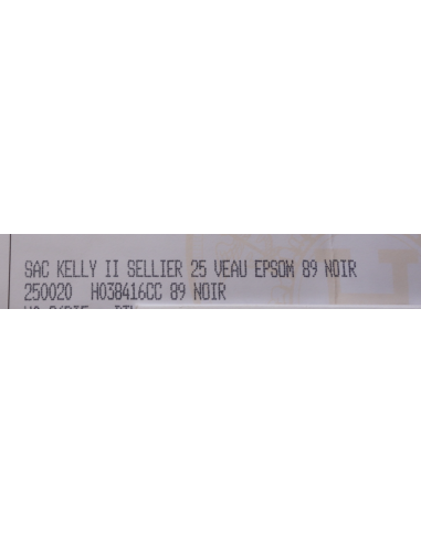 Sac Hermes Kelly 25 sellier noir