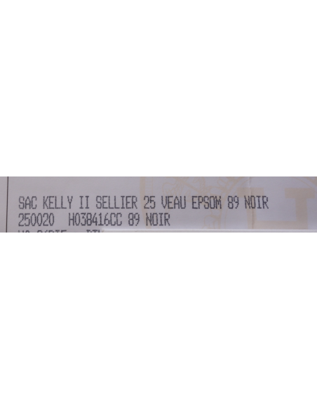 Sac Hermes Kelly 25 sellier noir