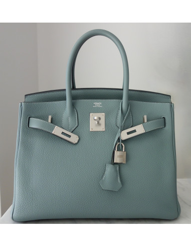 Sac Hermes Birkin 30 bleu ciel