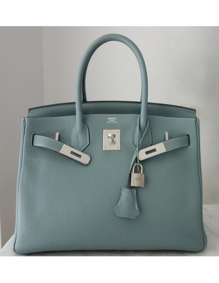 Sac Hermes Birkin 30 bleu ciel