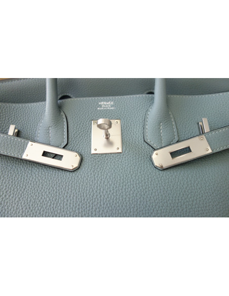 Sac Hermes Birkin 30 bleu ciel