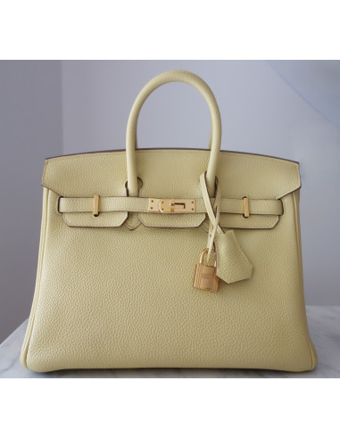 Sac Hermes Birkin 25 jaune poussin