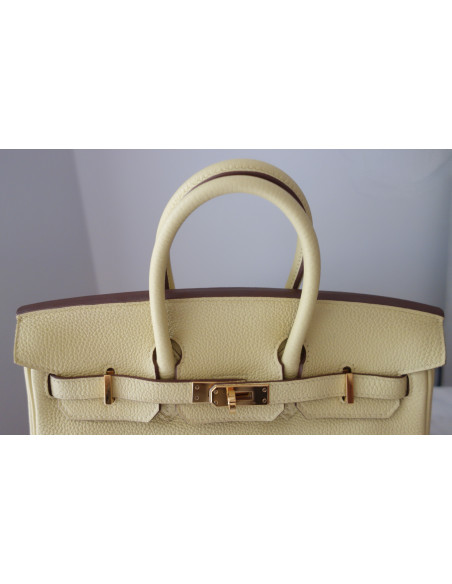 Sac Hermes Birkin 25 jaune poussin